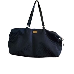 Tommy Hilfiger Black Monogram Duffel Bag Overnight Bag